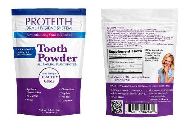PROTEITH® Oral Hygiene System for Healthy Gums – All-Natural Toothpowder