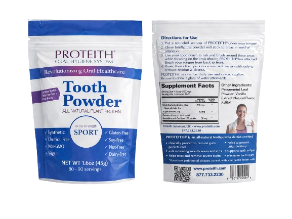 PROTEITH® Oral Hygiene System for Sport – All-Natural Toothpowder